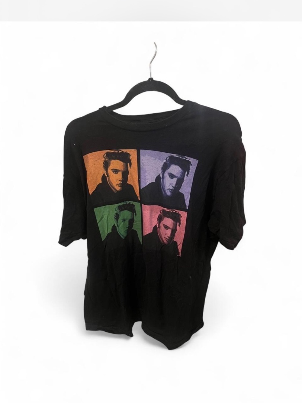 Graphic Pop-Color Men's Tee - Elvis Multi-Panel Portrait Print
